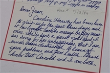 Arnold & Winnie Palmer Photo w/Hand-Written Note to Jean Ward Thomas from Winnie Palmer