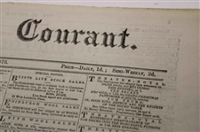 Four (4) 1873 The Edinburgh Evening Courant Newspapers w/Various Golf Content