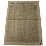 Four (4) 1873 The Edinburgh Evening Courant Newspapers w/Various Golf Content