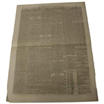 Four (4) 1873 The Edinburgh Evening Courant Newspapers w/Various Golf Content