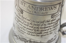 St. Andrews 'The Old Course' Course Layout/Scorecard Pewter Golf Tankard - Made in England
