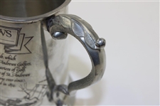 St. Andrews 'The Old Course' Course Layout/Scorecard Pewter Golf Tankard - Made in England