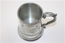 St. Andrews 'The Old Course' Course Layout/Scorecard Pewter Golf Tankard - Made in England