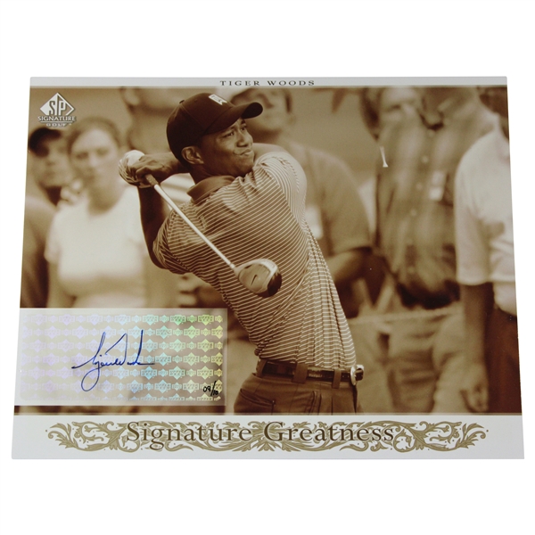 Tiger Woods Signed 2005 SP Signature of Greatness Ltd Ed #9/10 8x10 Card