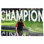 Tiger Woods Signed 2019 The Tie 82nd Win Upper Deck Ltd Et #48/82 Oversize 16x24 Photo