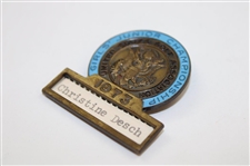 1973 US Junior Girls Open at Somerset Hills CC Contestant Badge - Amy Alcott Winner