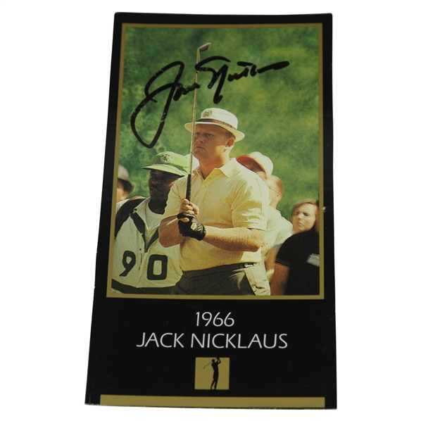 Jack Nicklaus Signed 1966 Masters Collection GSV Cut Card JSA ALOA