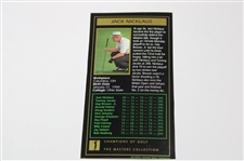 Jack Nicklaus Signed '1966' Masters Collection GSV Cut Card JSA ALOA