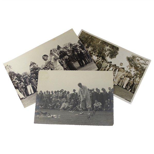 Joe Kirkwood Signed Golf in Japan Photo w/Two (2) Unsigned Post-Swing Photos JSA ALOA