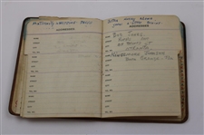 Joe Kirkwood's Brown Leather Address Book w/Bobby Jones & Ben Hogan