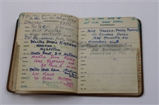 Joe Kirkwood's Brown Leather Address Book w/Bobby Jones & Ben Hogan