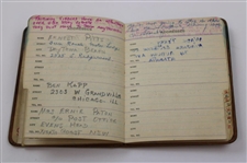 Joe Kirkwood's Brown Leather Address Book w/Bobby Jones & Ben Hogan