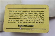 Joe Kirkwood Sr. Signed 1921 Touring Agreement, 1955 St. Louis Sports, Travel & Boat Show Master Ticket & Leather Passport Holder