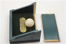 Joe Kirkwood's Mcpherson Country Club Membership Award 5-11-1952 Golf Ball in Shadowbox