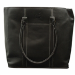 Masters Tournament Logo Black Leather Laptop Bag