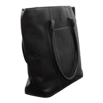 Masters Tournament Logo Black Leather Laptop Bag