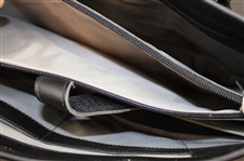 Masters Tournament Logo Black Leather Laptop Bag
