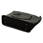Masters Tournament Logo Black Leather Laptop Bag