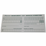 1997 Masters Tournament Official Scorecard - Tiger Woods First Master Win