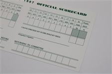 1997 Masters Tournament Official Scorecard - Tiger Woods' First Master Win