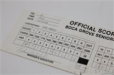 Sam Snead & Mike Fetchick Signed 1984 Boca Grove Senior Classic Official Scorecard