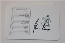 Couples, Player, Vijay & Seven (7) other Champs Signed Augusta National GC Scorecards JSA ALOA