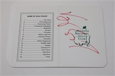 Couples, Player, Vijay & Seven (7) other Champs Signed Augusta National GC Scorecards JSA ALOA