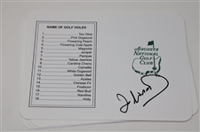 Couples, Player, Vijay & Seven (7) other Champs Signed Augusta National GC Scorecards JSA ALOA