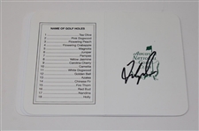 Couples, Player, Vijay & Seven (7) other Champs Signed Augusta National GC Scorecards JSA ALOA