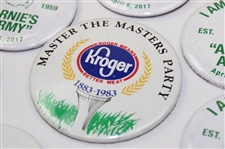 Arnie's Army', 'I Support Hootie', 'Jodie Mudd '83 Masters' & 'Kroger Masters the Masters Party' Buttons
