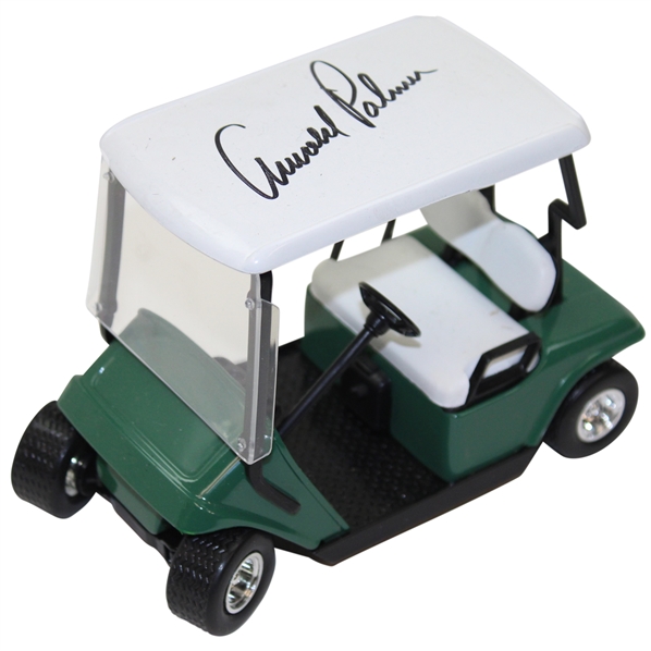 Arnold Palmer Signed Green w/White Miniature Golf Cart JSA ALOA