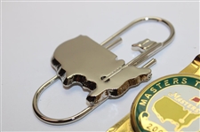2000 Masters Tournament Gold Tone Clip w/Two (2) Masters Silver Tone Logo Clips