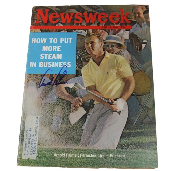 Arnold Palmer Signed 1962 Newsweek Magazine - June 18th JSA ALOA