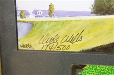 Clyde Wells Signed Print #174/500 18th at Augusta - Framed