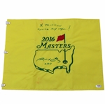 Jim Nantz Signed 2016 Masters Embroidered Flag with A Tradition Unlike Any Other PSA #AJ38635