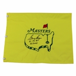 Gary Player Signed Undated Masters Embroidered Flag w/Years Won & 52 Times JSA ALOA