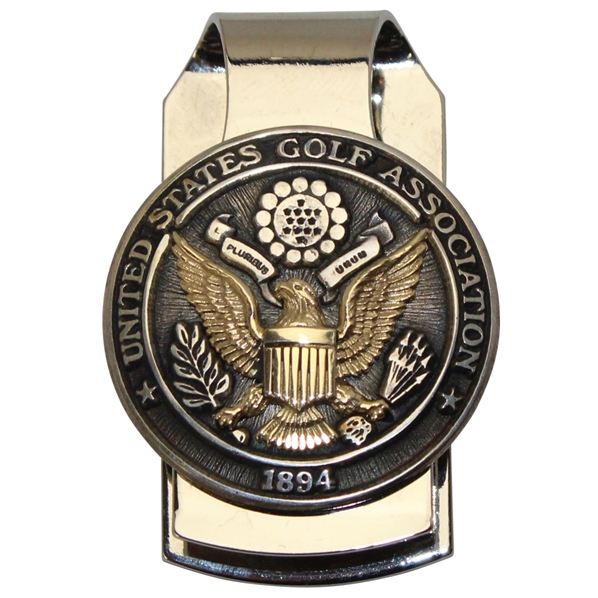 U.S.G.A. 14kt Gold & Sterling Silver 1894 Seal Money Clip New in Box by Malcolm DeMille