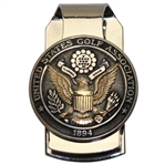 U.S.G.A. 14kt Gold & Sterling Silver 1894 Seal Money Clip New in Box by Malcolm DeMille