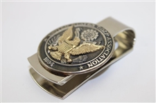 U.S.G.A. 14kt Gold & Sterling Silver '1894' Seal Money Clip New in Box by Malcolm DeMille
