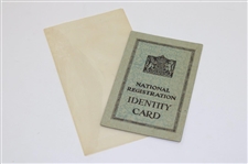 Henry Cotton's Signed 1943-47 British National Registration Identification Card w/Stamps