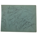 Sarazen, Cotton, Lacey, Allis, Padgham & More Signed 1930's Two-Sided Album Page