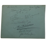 Sarazen, Cotton, Lacey, Allis, Padgham & More Signed 1930's Two-Sided Album Page