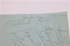 Sarazen, Cotton, Lacey, Allis, Padgham & More Signed 1930's Two-Sided Album Page