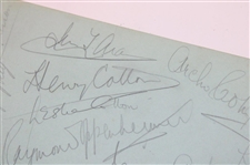 Sarazen, Cotton, Lacey, Allis, Padgham & More Signed 1930's Two-Sided Album Page