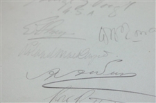 Sarazen, Cotton, Lacey, Allis, Padgham & More Signed 1930's Two-Sided Album Page