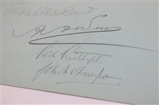 Sarazen, Cotton, Lacey, Allis, Padgham & More Signed 1930's Two-Sided Album Page