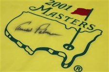 Arnold Palmer Signed 2001 Masters Tournament Embroidered Flag JSA ALOA