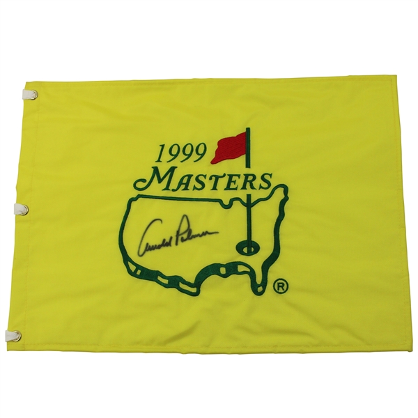 Arnold Palmer Signed 1999 Masters Tournament Embroidered Flag JSA ALOA