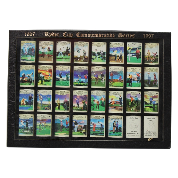 1927-1997 Ryder Cup Commemorative Series Matchbooks in Shadow Box 