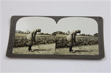 Four (4) Vintage Harry Vardon Bay State Publishing Golf Stereocards #385, #407, #418 & #419